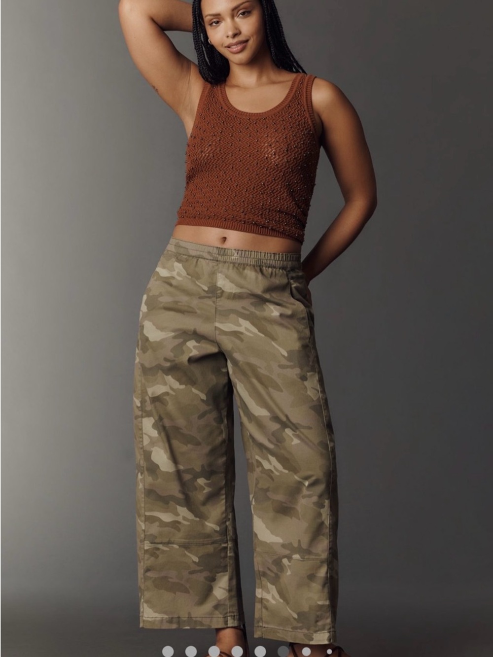 Pilcro Olive Green Camo Jogger Pants